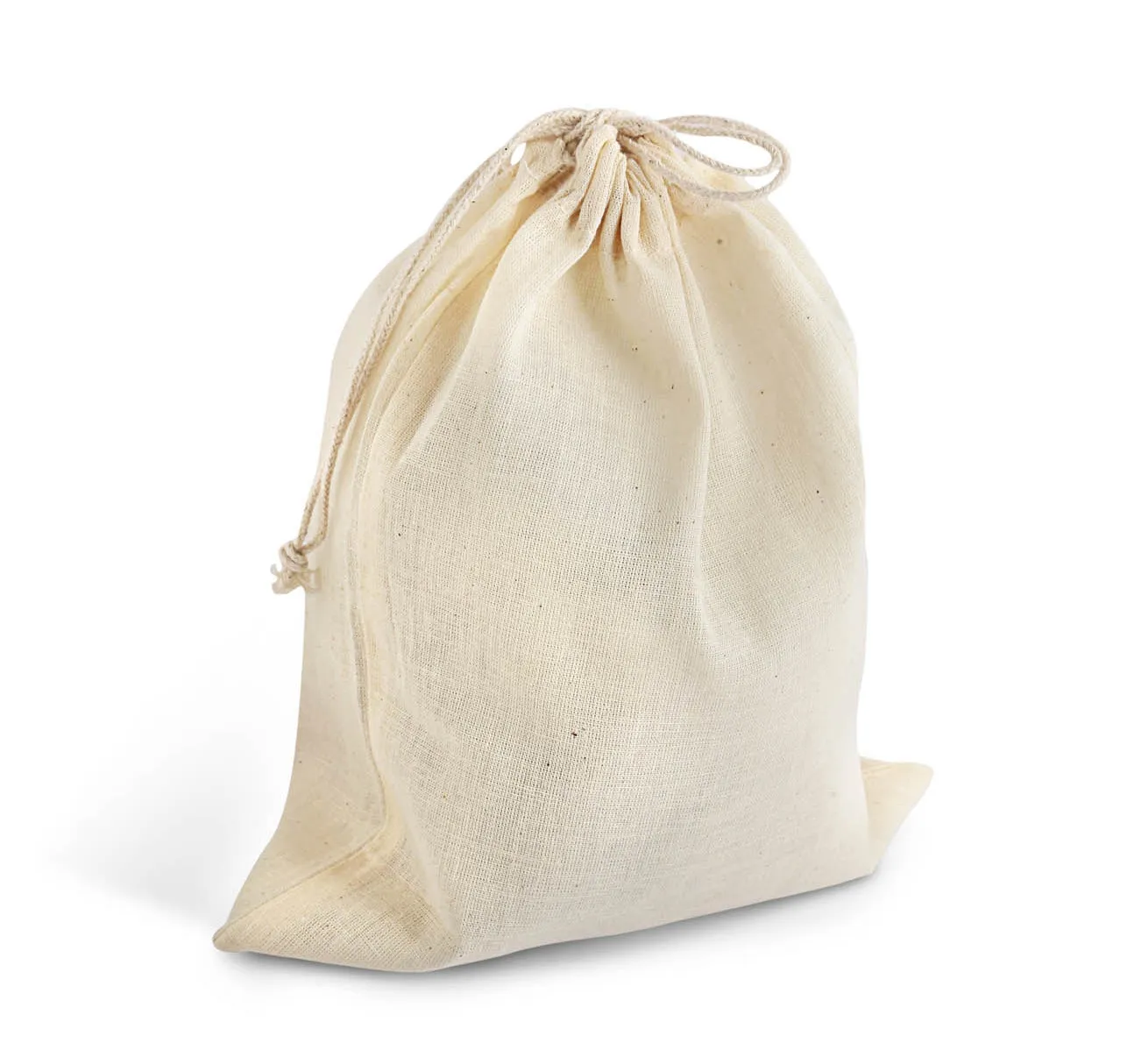 12 Pack Plain Cotton Drawstring Sack Bags