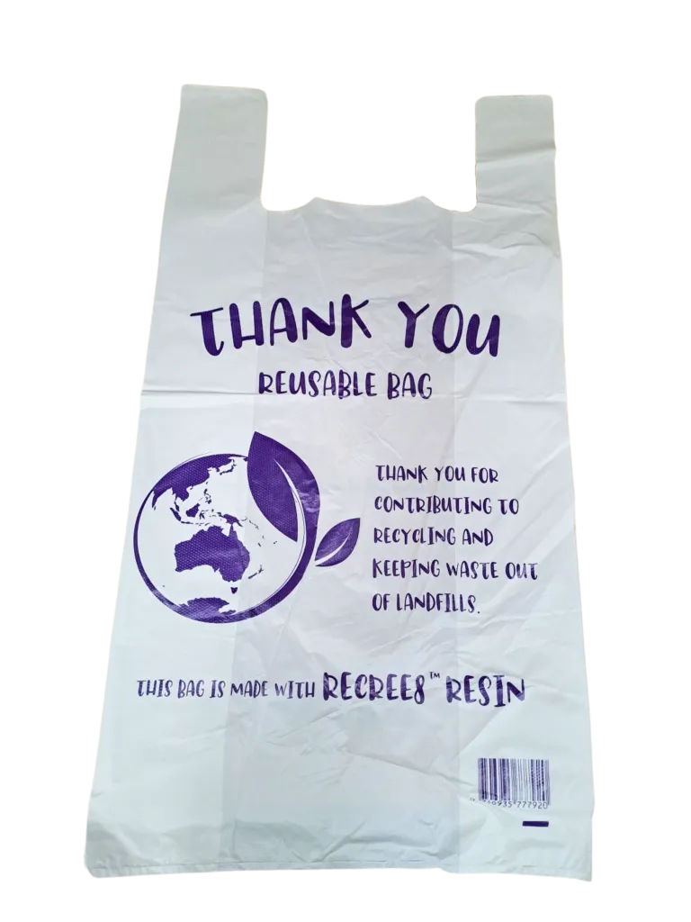 300pcs 75×40cm Jumbo Reusable Plastic Singlet Shopping Bags