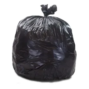 33" x 39" x 1.5 mil 33 Gallon Black 100% Post Consumer Recycled Plastic Heavy Duty Trash Can Liners with Reinforced Star Bottom Seal (100 Bags, 25 Bags/Roll, 5 Rolls/Case)