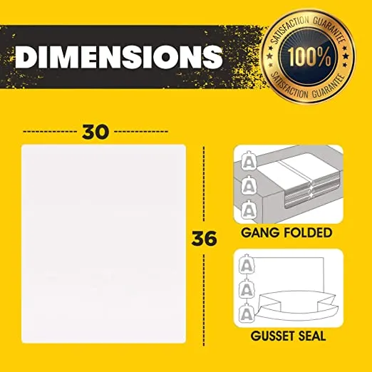 Aluf Plastics 33 Gallon Clear Trash Bags - (Huge 100 Pack) - 33" x 39" - 1.2 MIL - Heavy Duty Industrial Liners Clear Garbage Bags for Recycling, Contractors, Storage, Outdoor