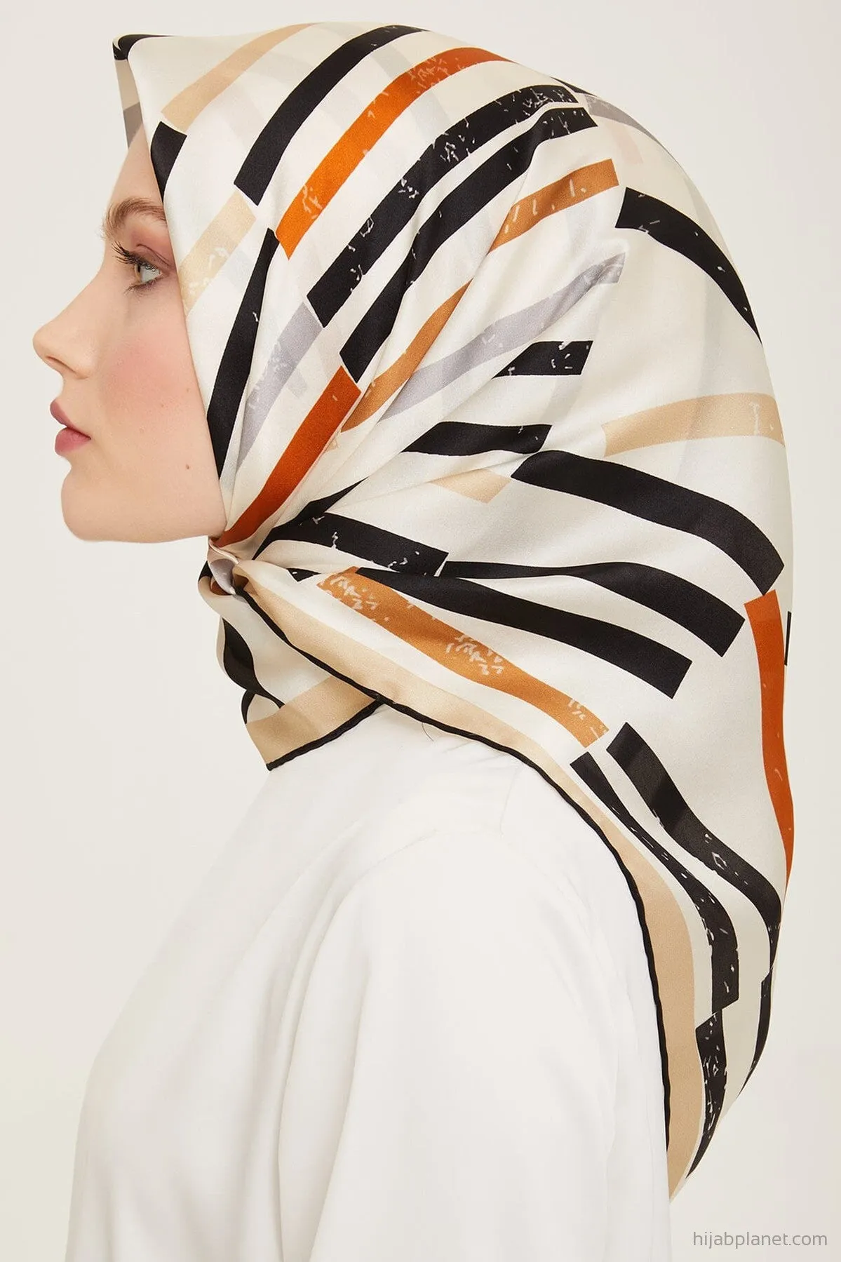 Armine Geometric Silk Scarf #84