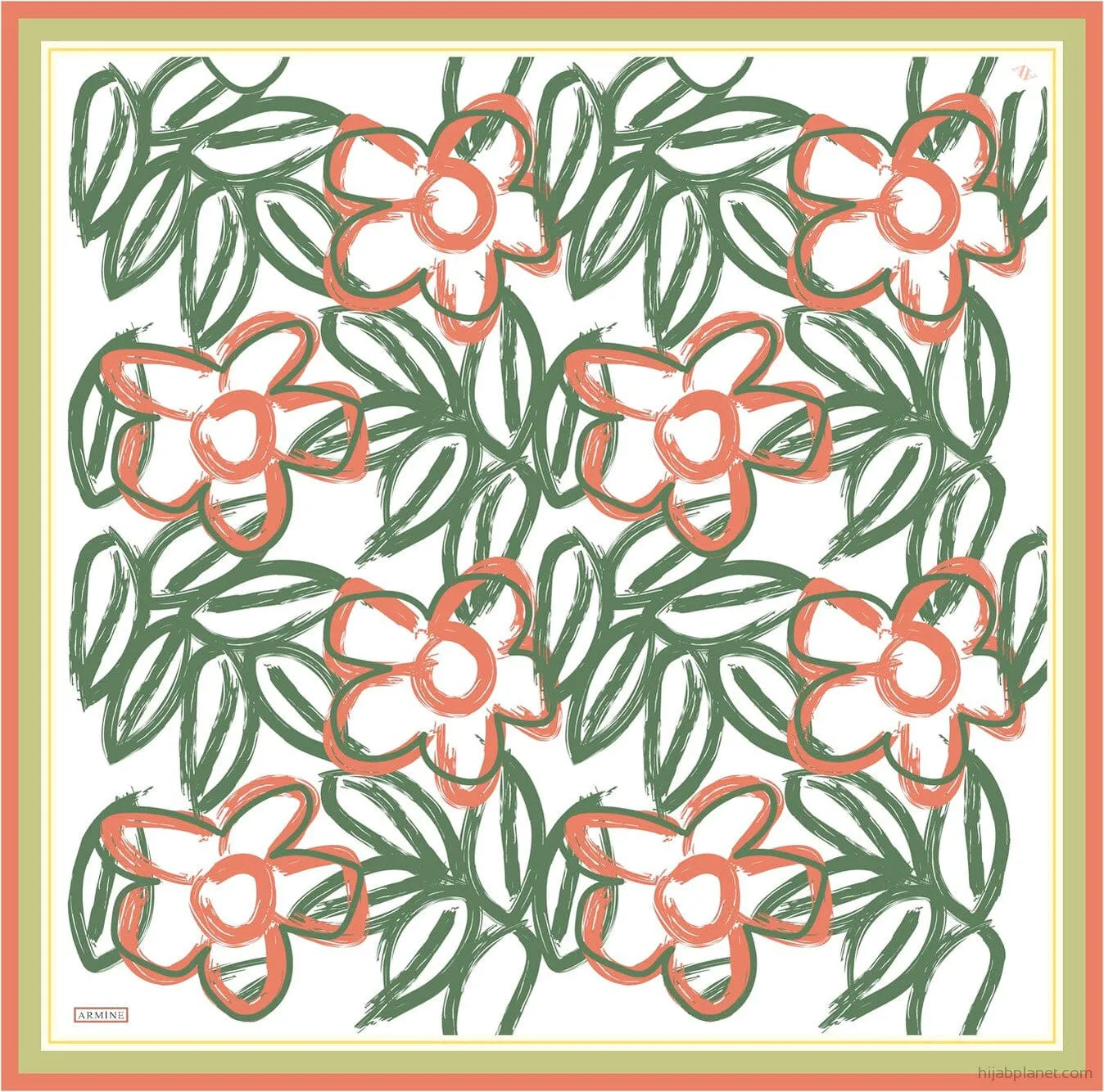 Armine Mira Floral Silk Scarf #34