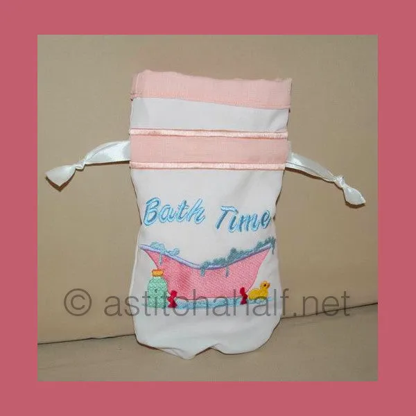 Bath Time Drawstring Bag