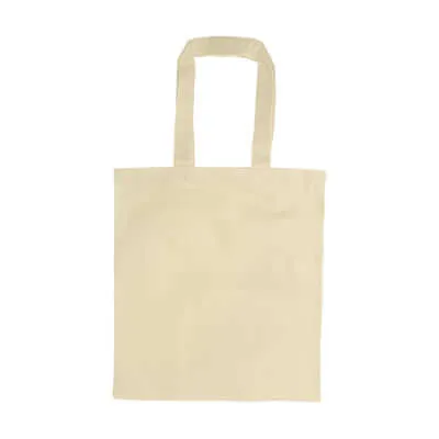 Beige Canvas Tote Bag
