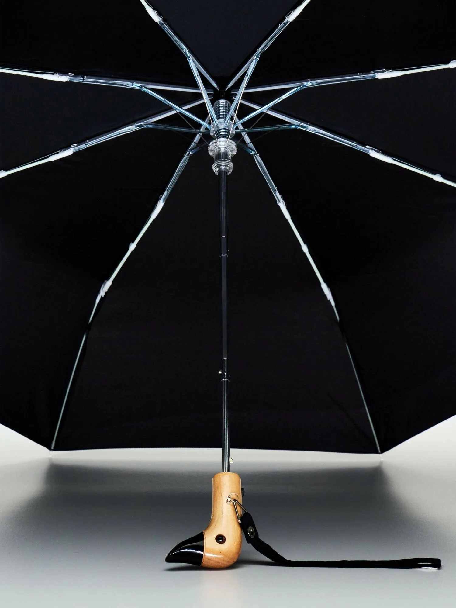 Black Eco-Friendly Compact Duck Umbrella