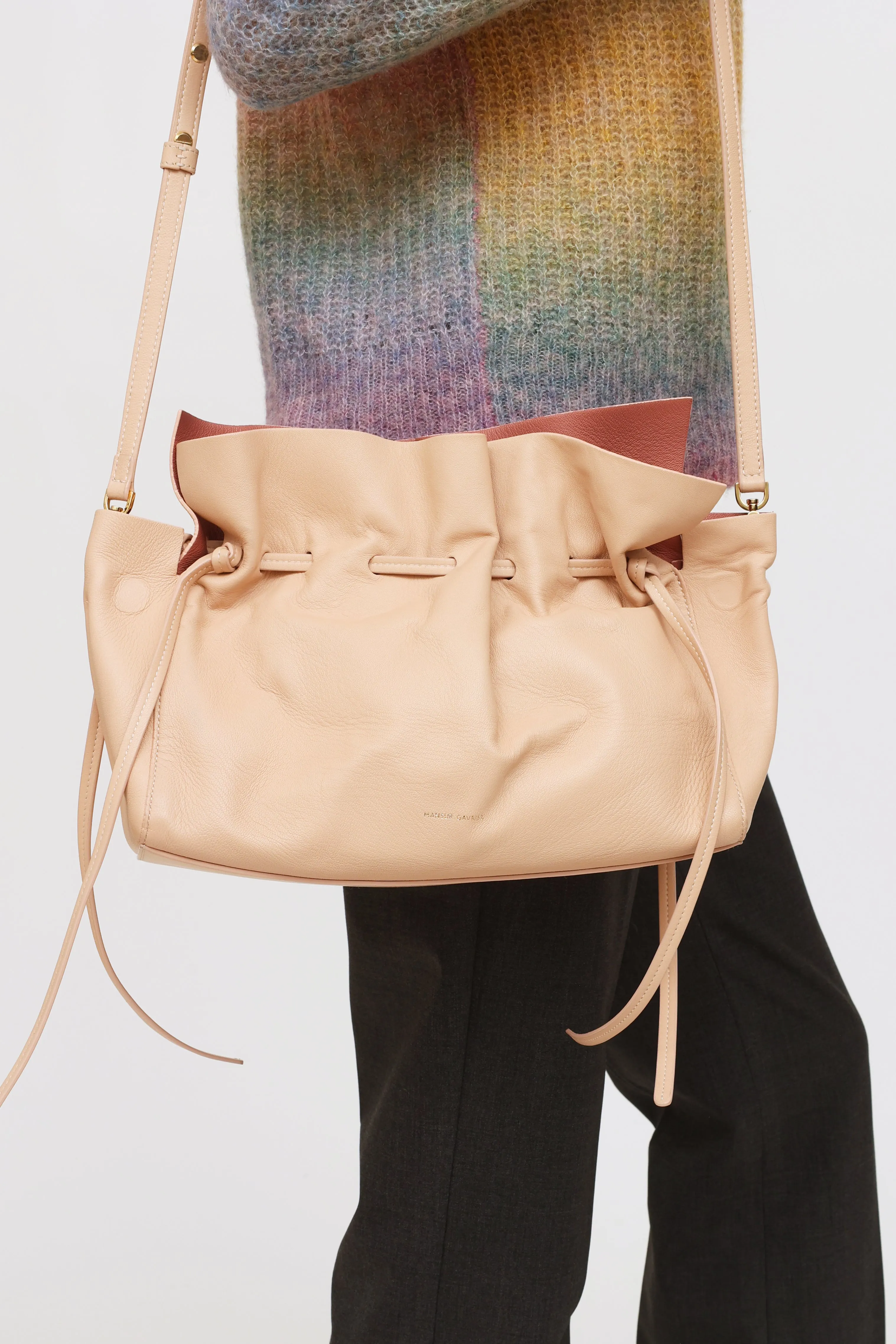 Blush Protea Drawstring Bag