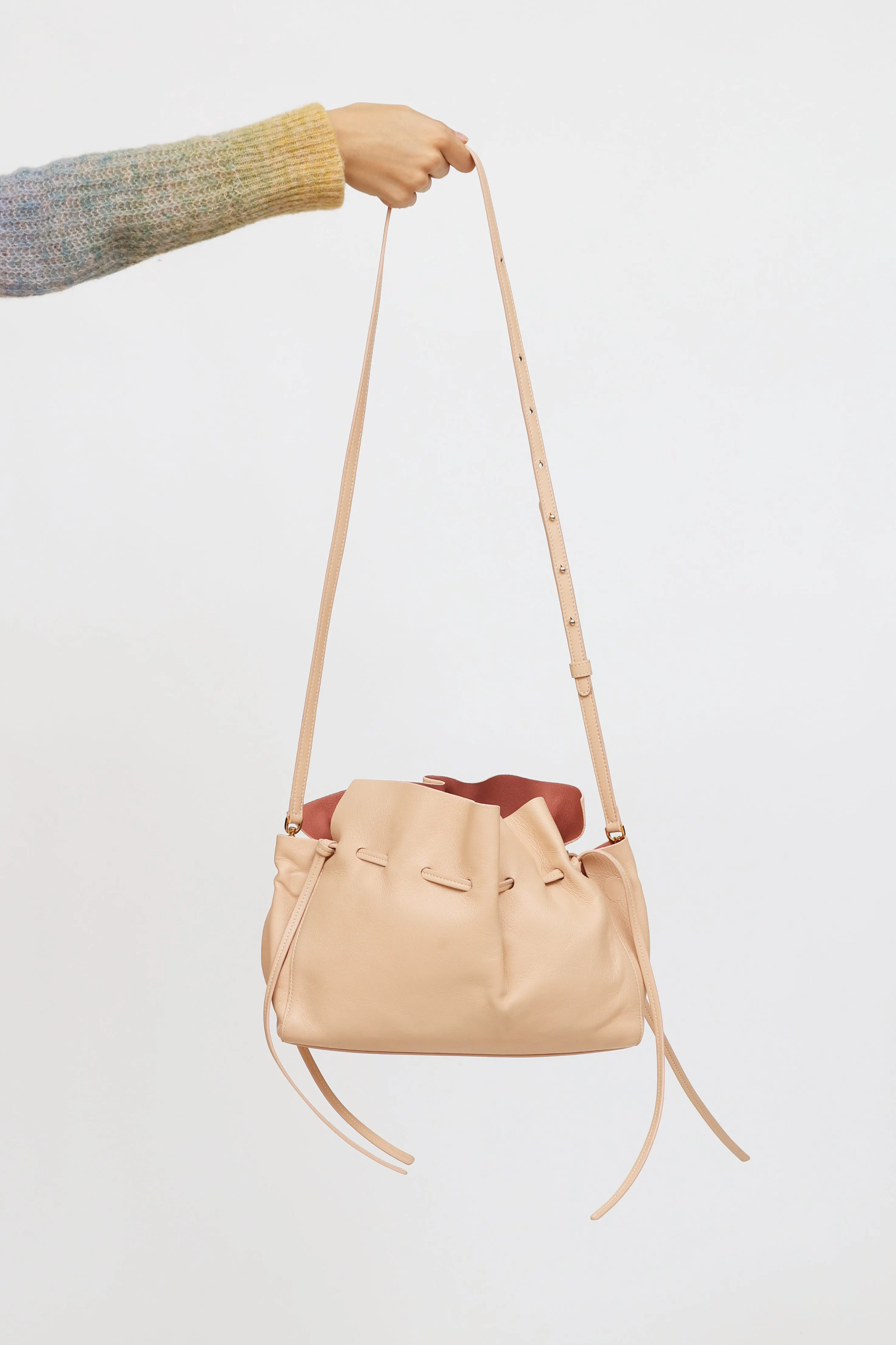 Blush Protea Drawstring Bag