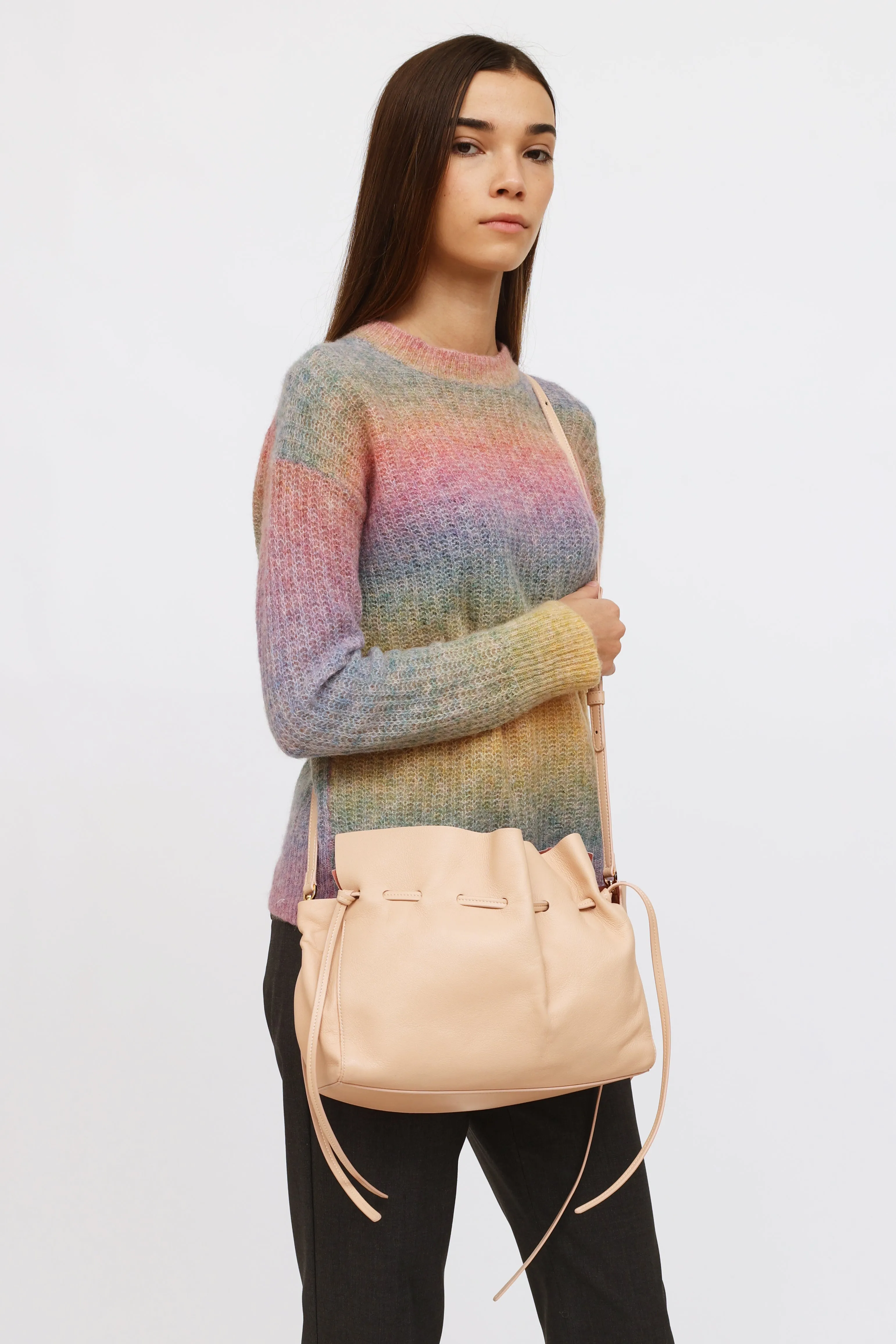 Blush Protea Drawstring Bag