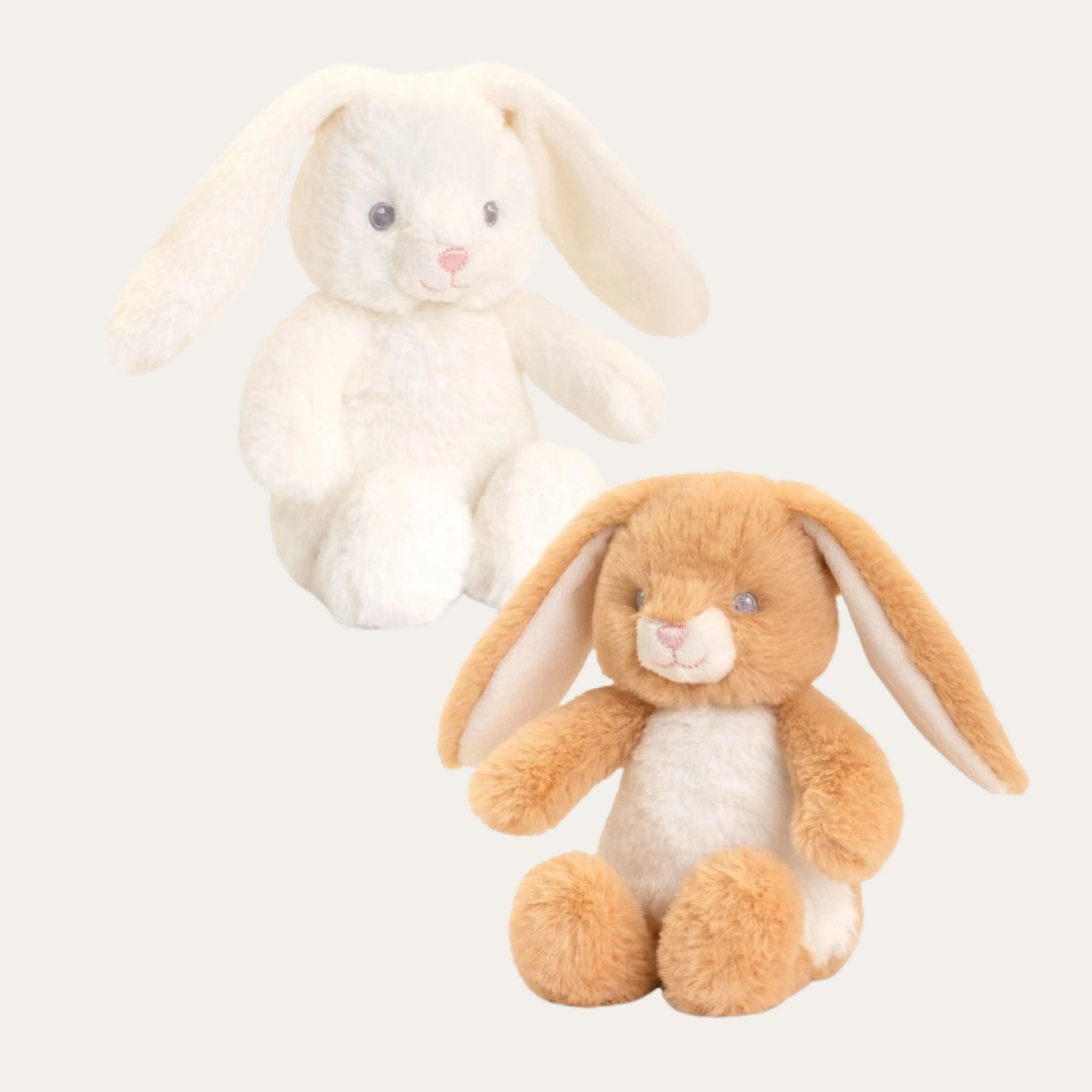 Bunny Rabbit Baby Toy 16cm Brown or White (100% Recycled)