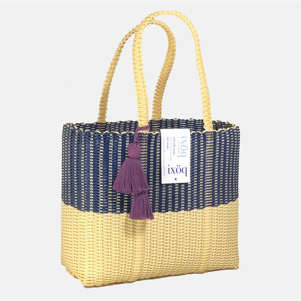 cesta tote ~ medium ~ 2 color block ~ unlined