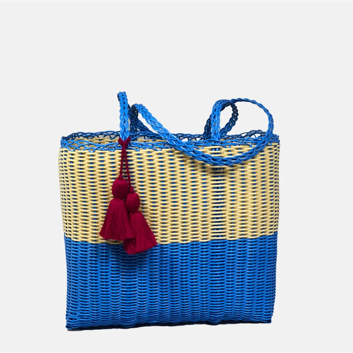 cesta tote ~ medium ~ 2 color block ~ unlined