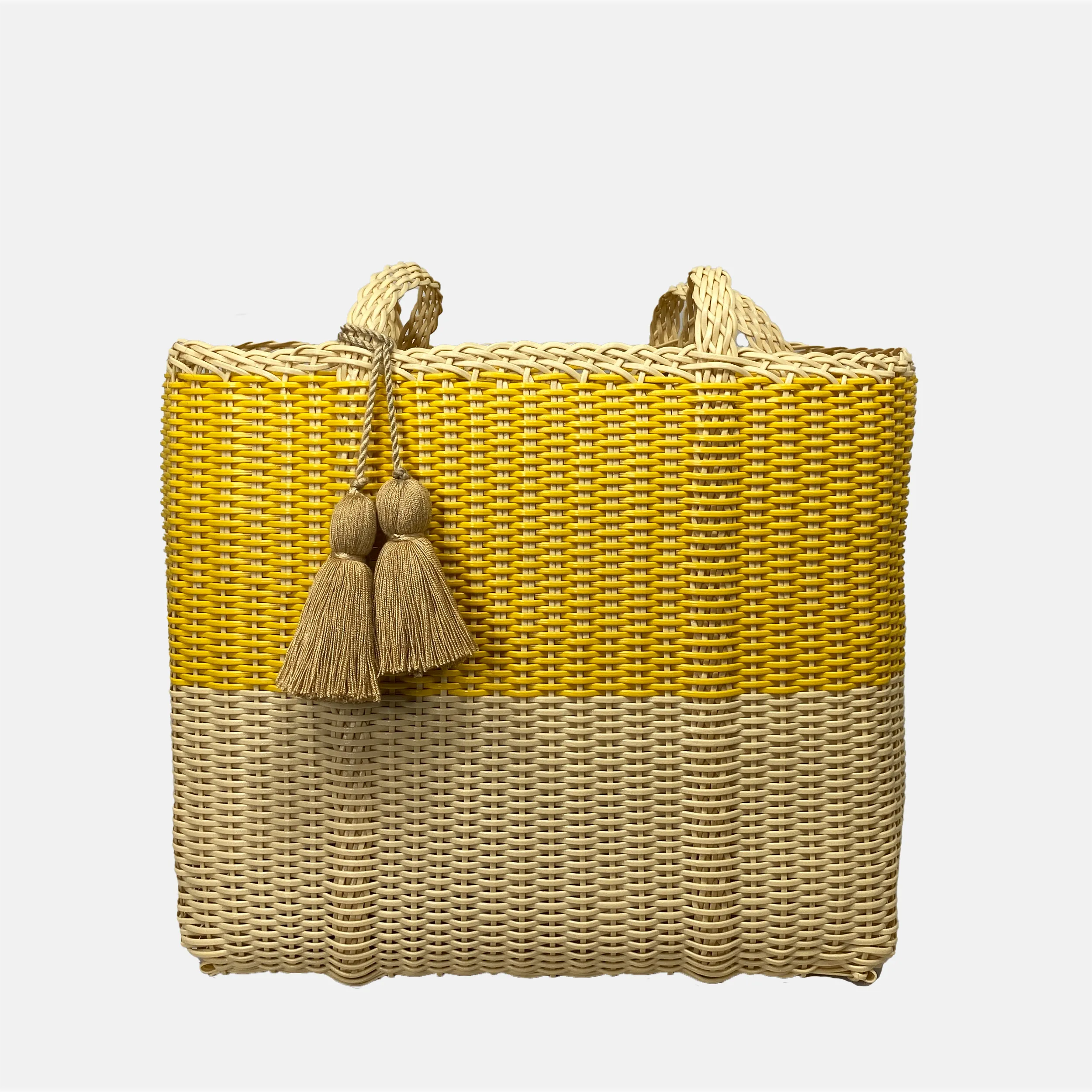cesta tote ~ medium ~ 2 color block ~ unlined