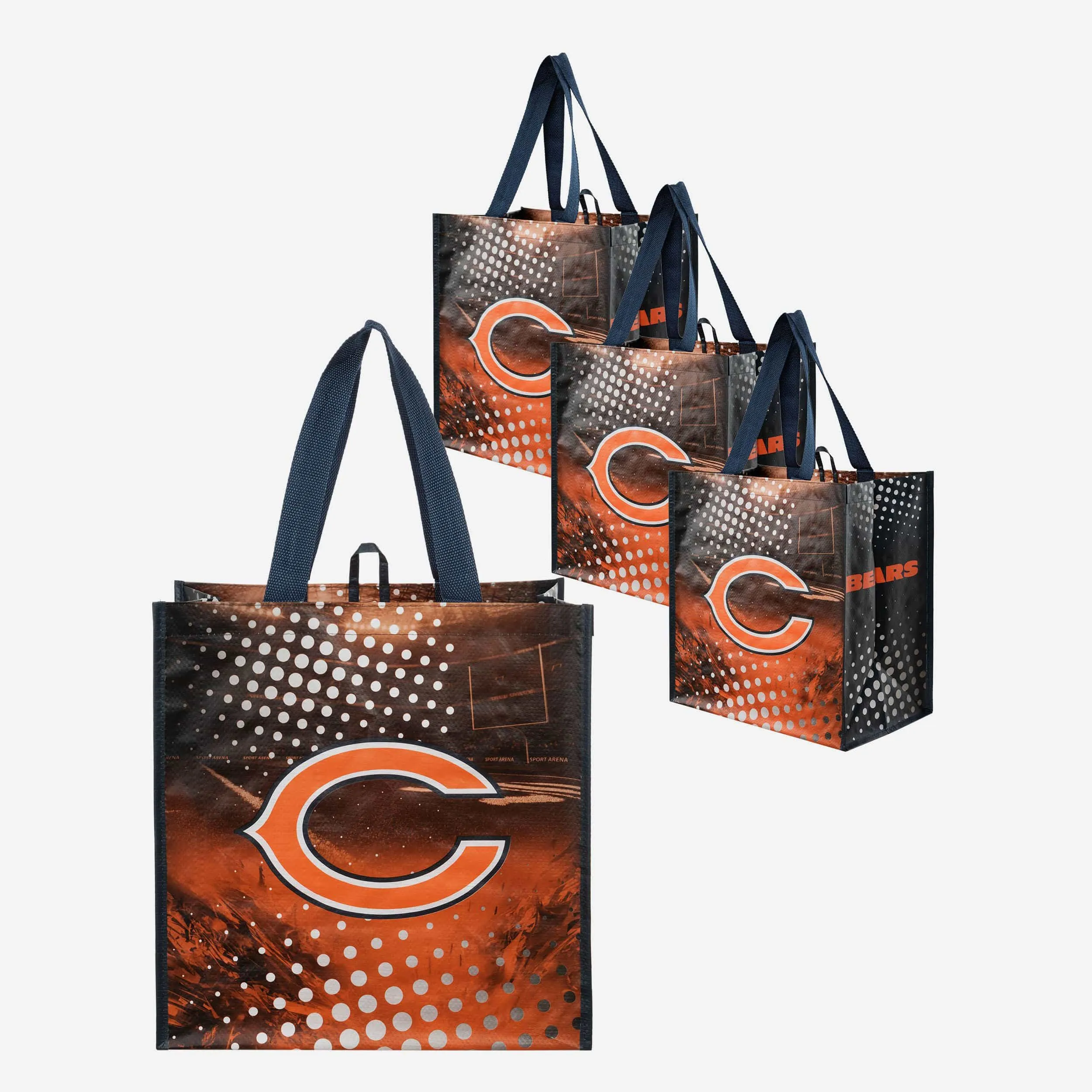 Chicago Bears 4 Pack Reusable Shopping Bags