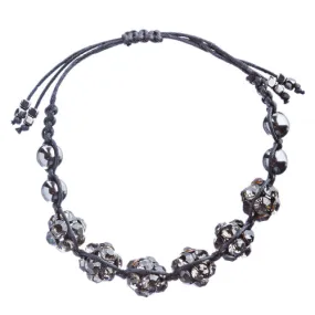 Crystal Stretch Cuff Vintage Fashion Bracelet Black B281