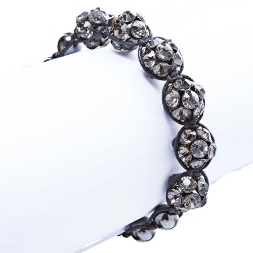 Crystal Stretch Cuff Vintage Fashion Bracelet Black B281