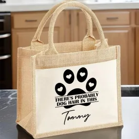 Custom Dog Hair Tote - Dog Owner Gift - Eco-Friendly Cotton Bag