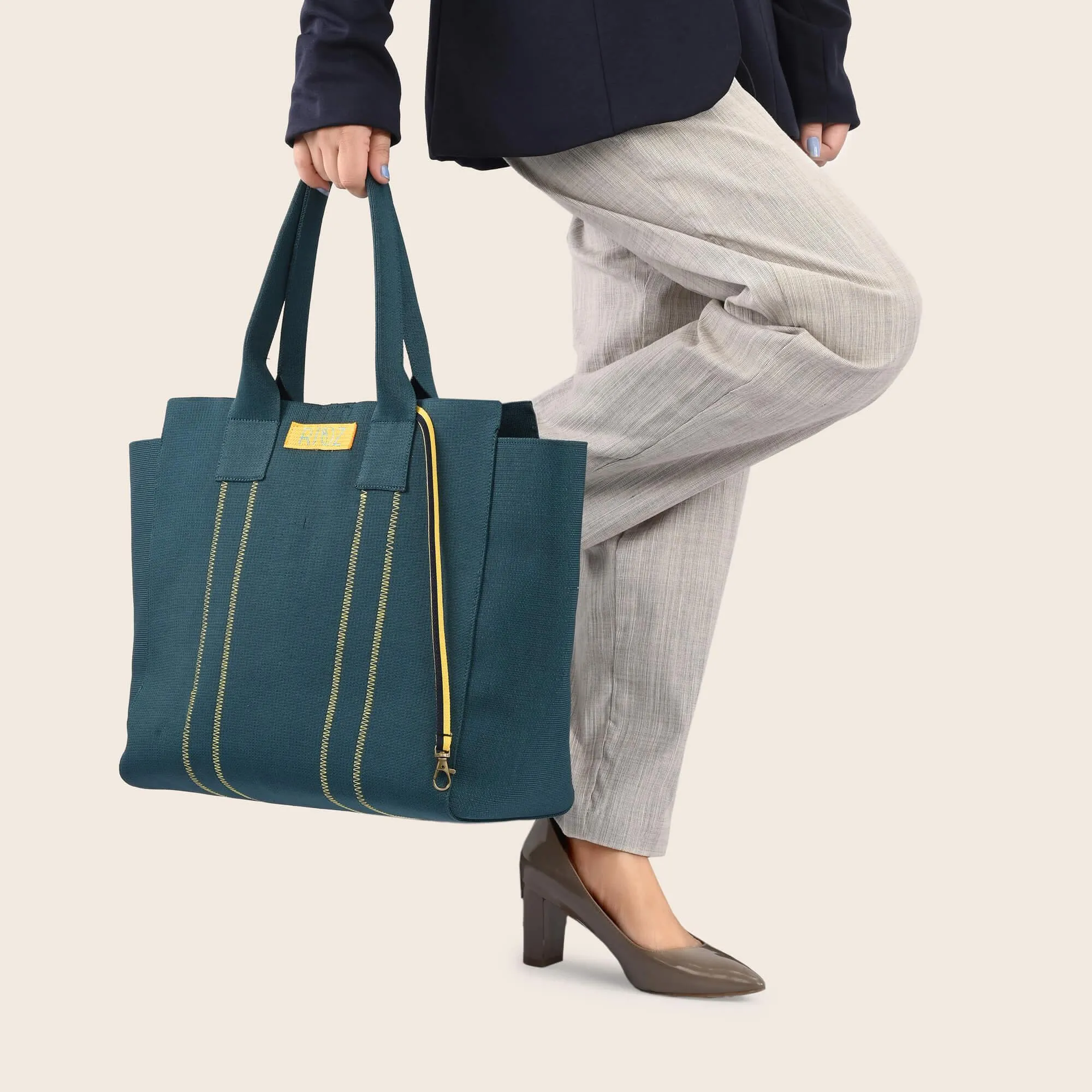 Deux- Bucket Tote-Teal