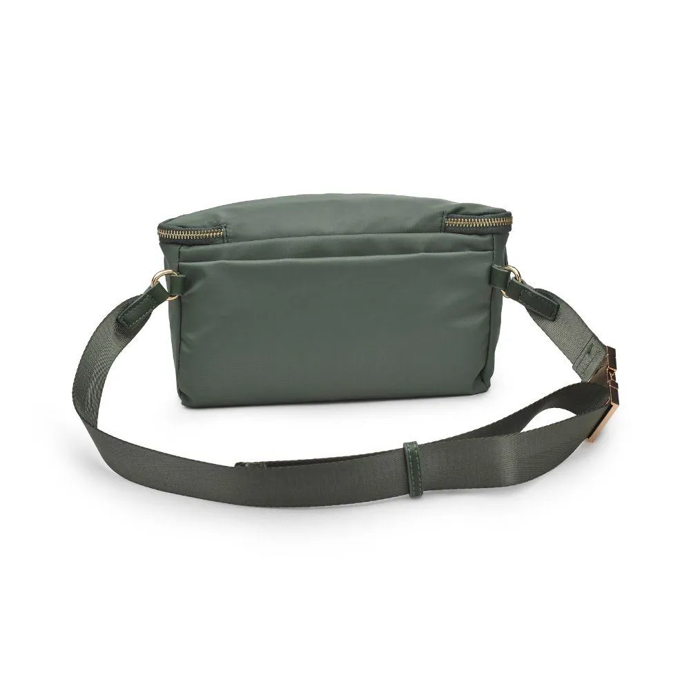Double Take Nylon Belt Bag - Olive