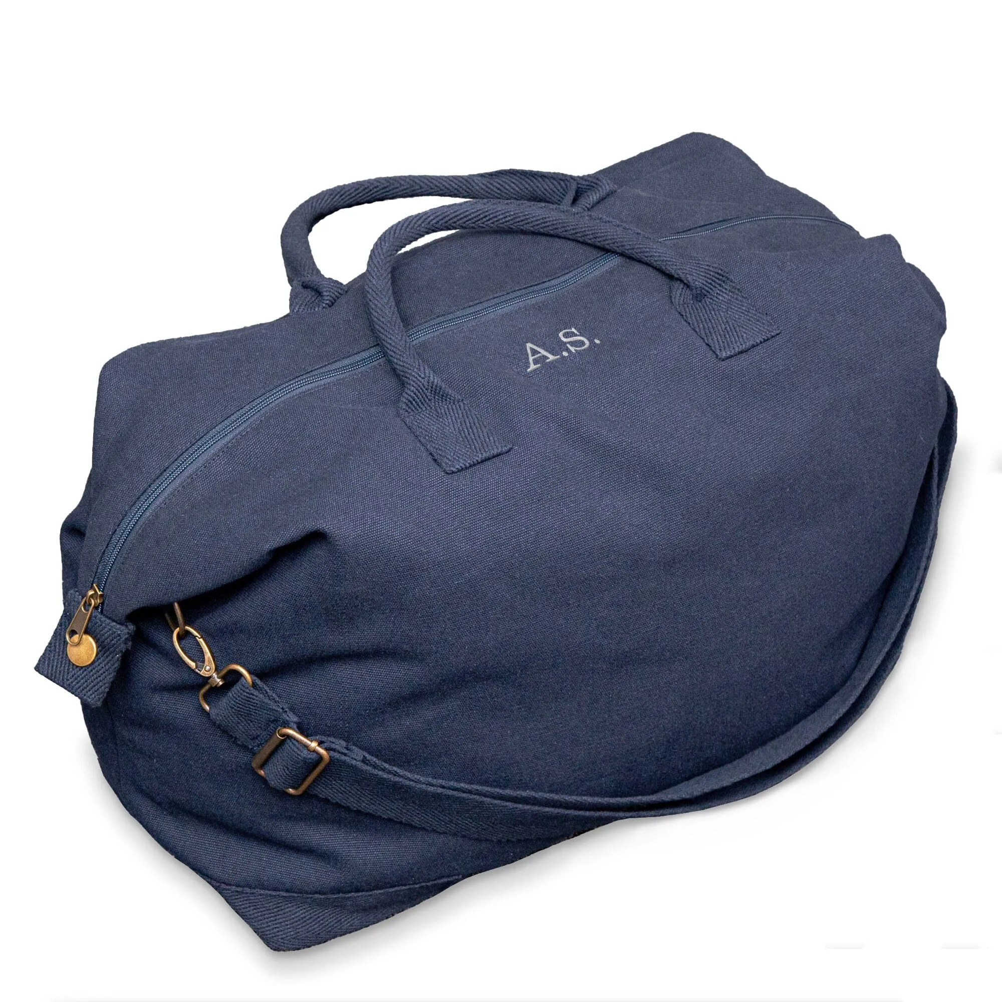 Eco Friendly Personalised Recycled Canvas Overnighter Bag