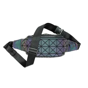 FannyPack Luminous - Holographic Reflective - Chameleon Effect - Irredescent Rainbow - 2 Pouches - Adjustable Belt - Best Gift Ideas