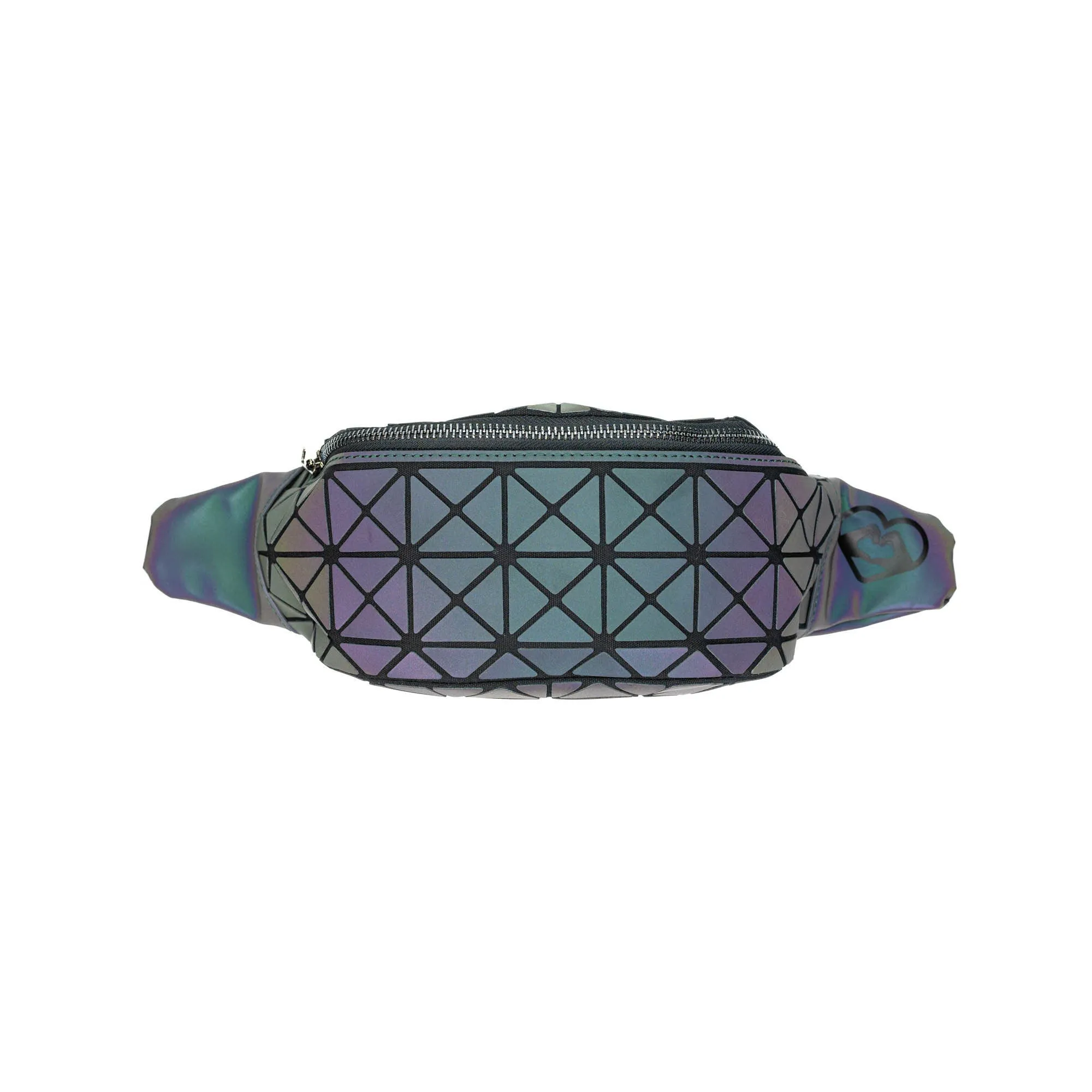 FannyPack Luminous - Holographic Reflective - Chameleon Effect - Irredescent Rainbow - 2 Pouches - Adjustable Belt - Best Gift Ideas