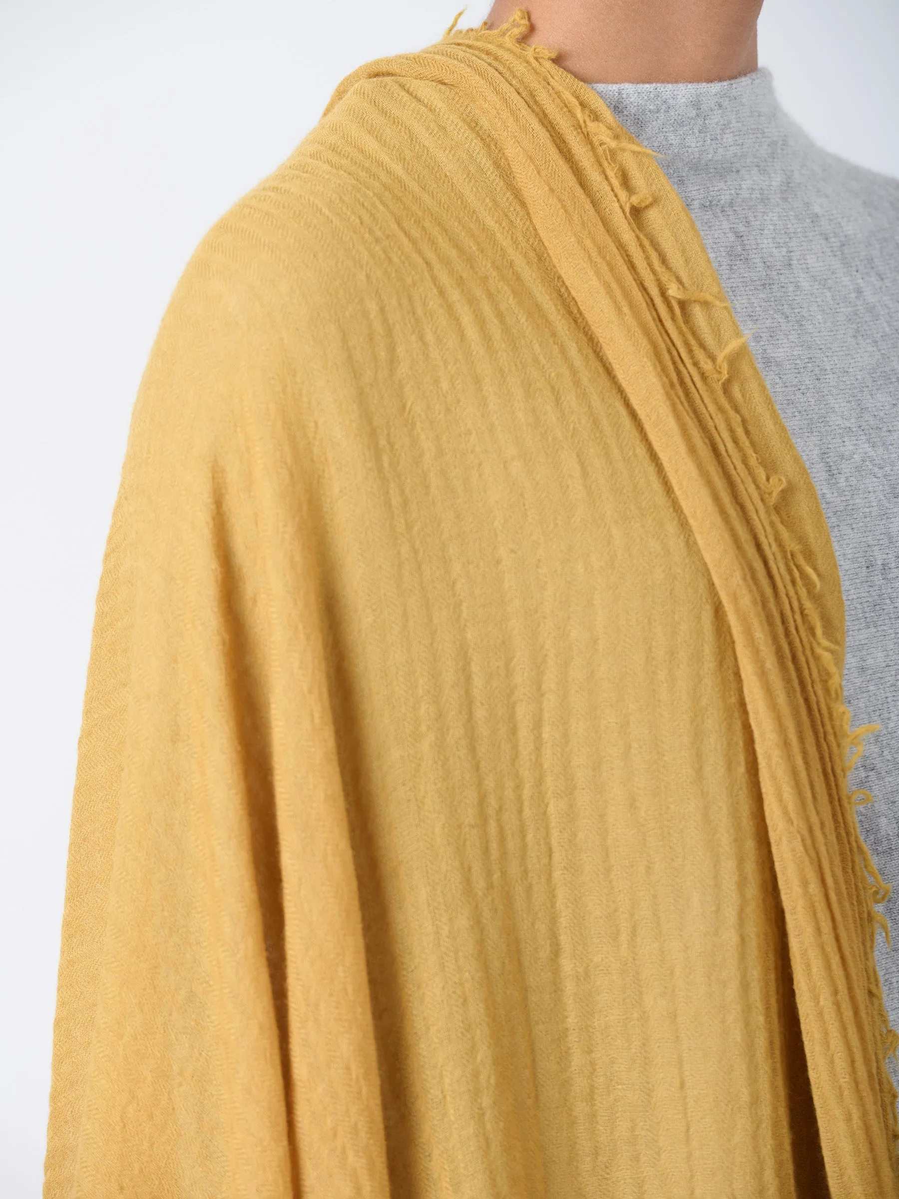 Fine Wool Crinkle Textured Wrap Scarves