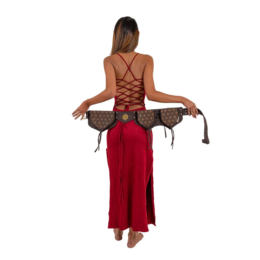 Flower of Life Leaf Pocket Belt