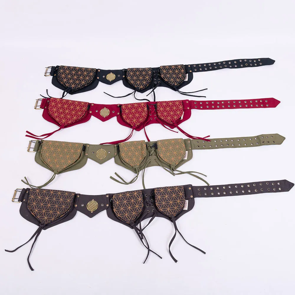 Flower of Life Leaf Pocket Belt