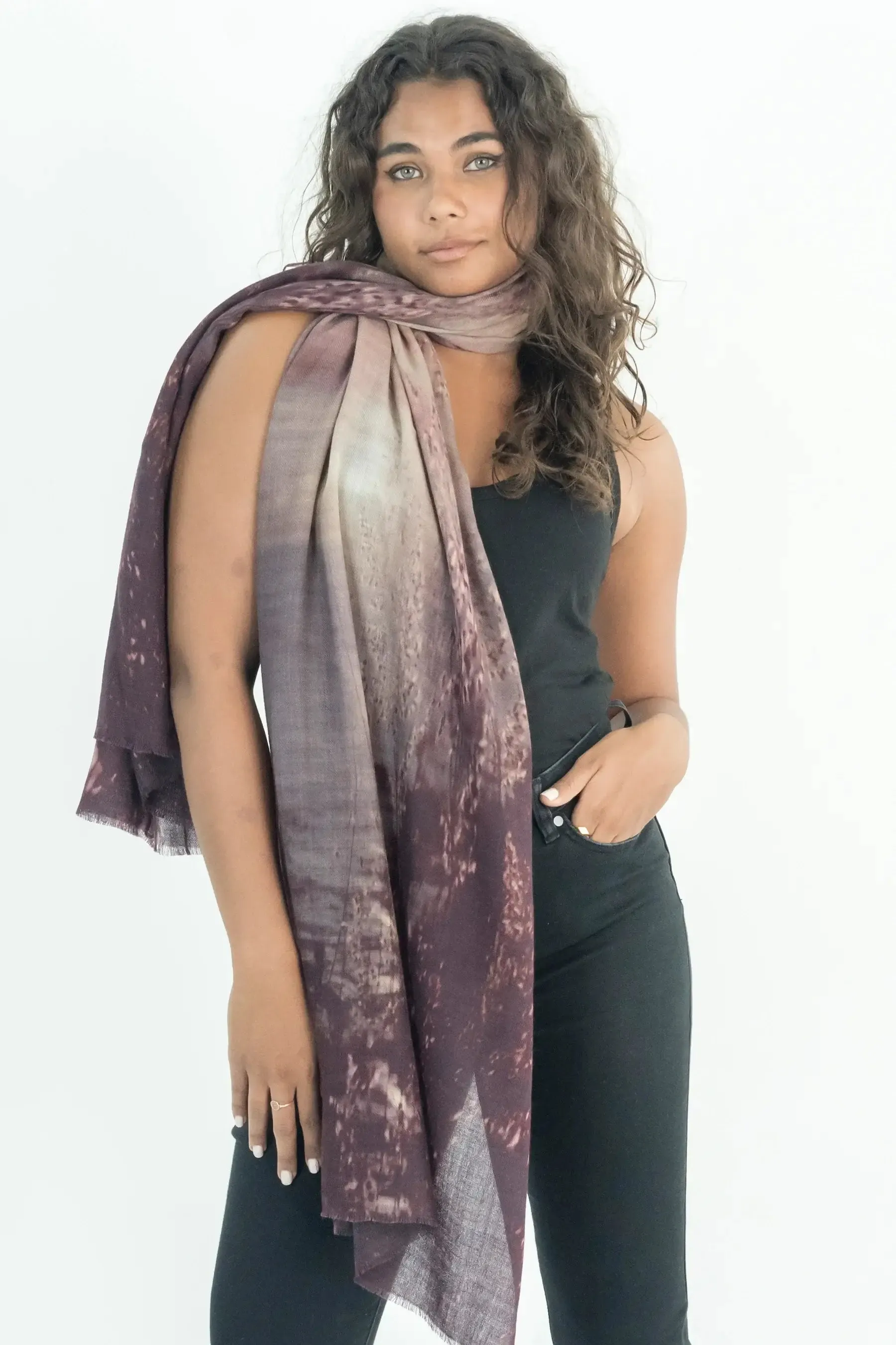 Harriet Jane "Golden Sunset" Silk and Wool Scarf