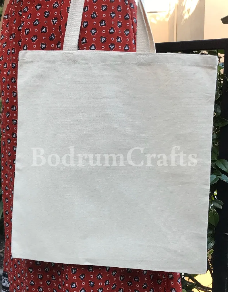 Heavy Canvas Tote Bags, 15" x 16"