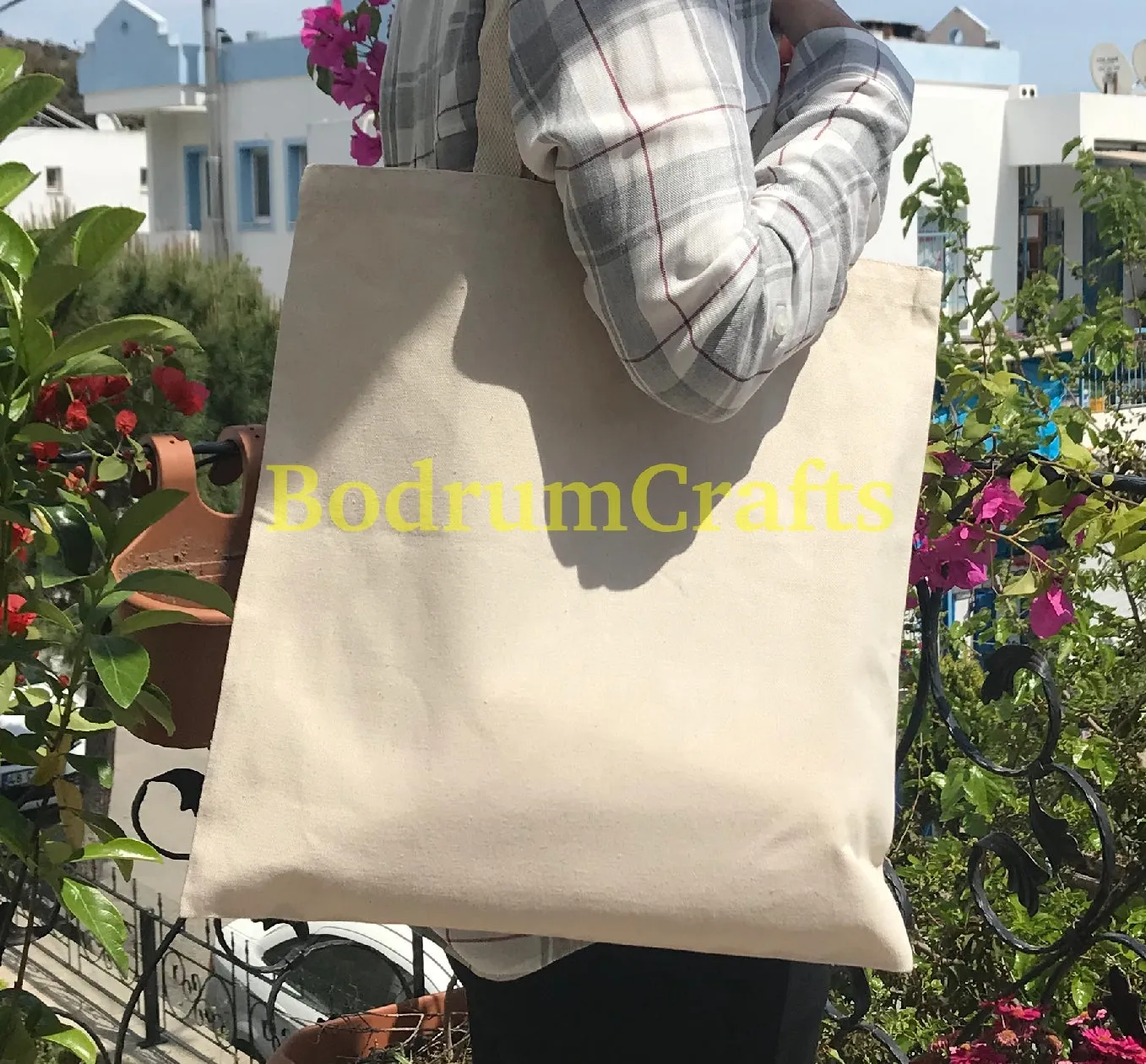 Heavy Canvas Tote Bags, 15" x 16"
