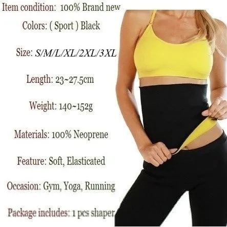 Hot Shapers Neoprene Thermal Slimming Waist Belt Shaper Sauna