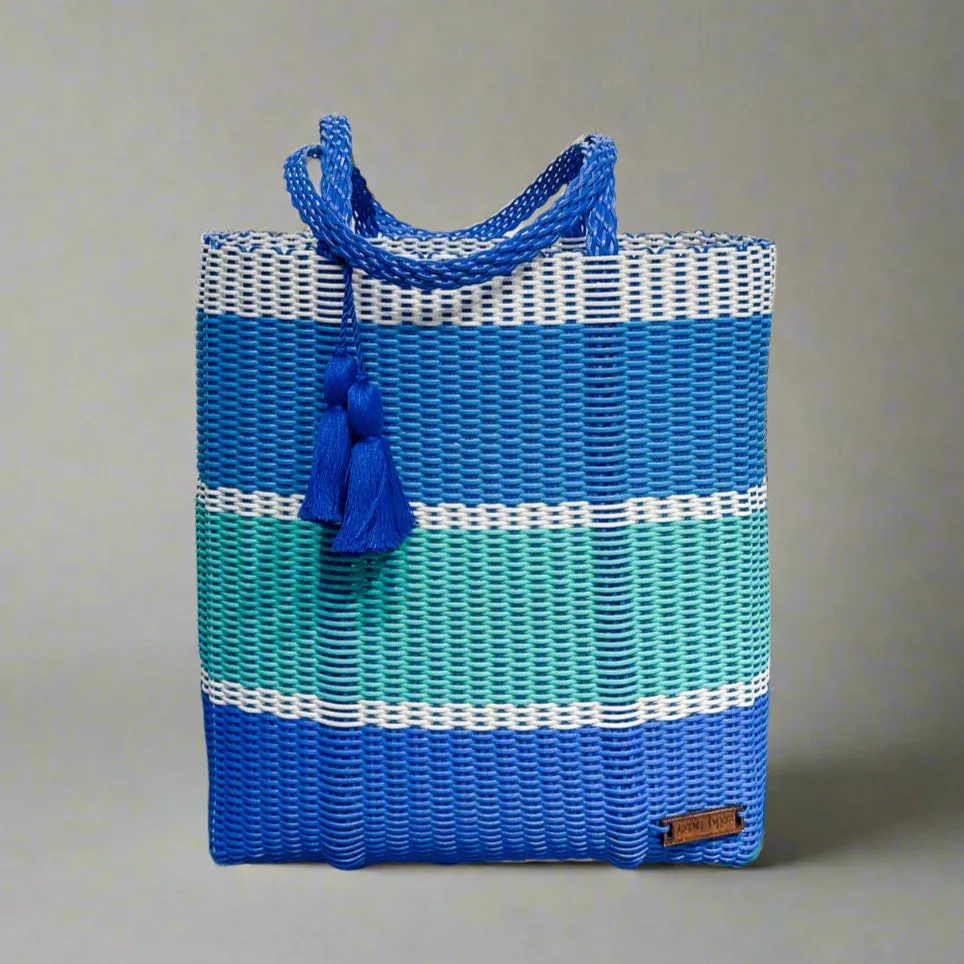 IXOQ Cesta recycled plastic tote (SOLD THRU KASSATEX) - LG Triple Band