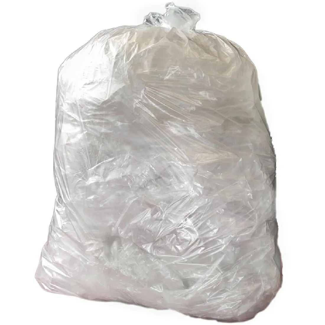 Jantex Heavy Duty Recycled Bin Bag 15kg 120ltr Clear (Pack of 100) - CH157