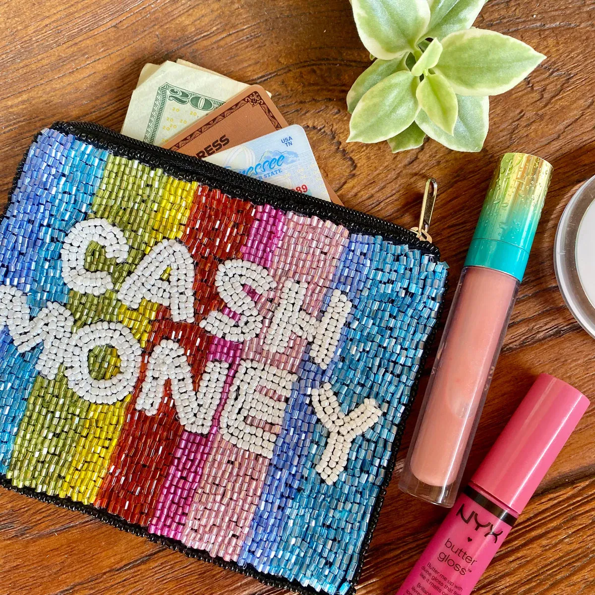 LaChic Beaded Coin Pouch