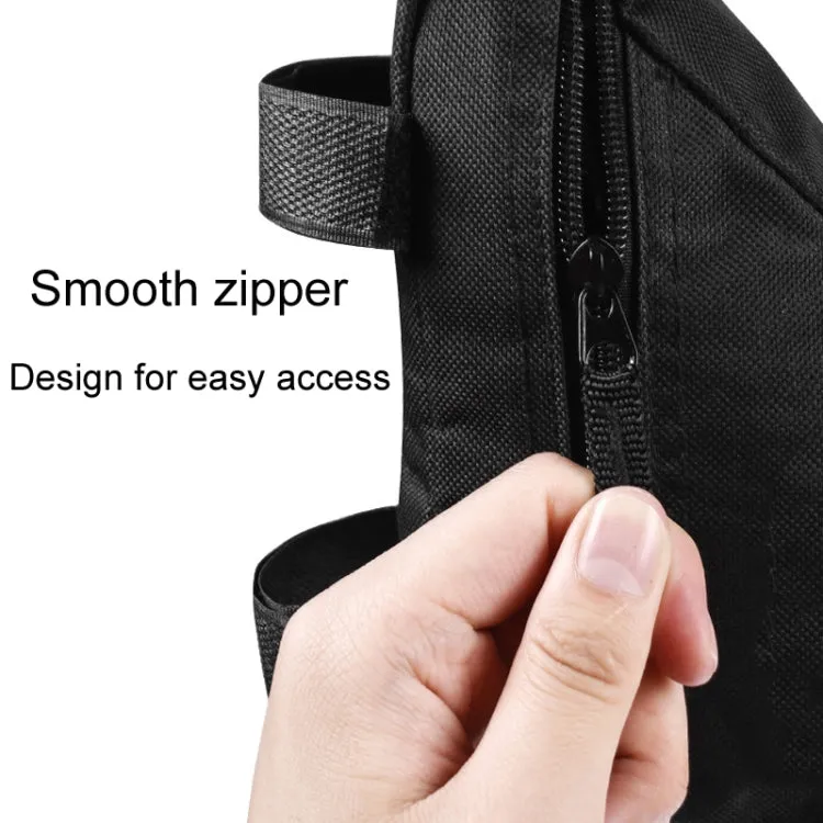 Large Capacity Bicycle Saddle Bag Outdoor Riding Triangle Toolkit(Black And Red)