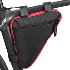 Large Capacity Bicycle Saddle Bag Outdoor Riding Triangle Toolkit(Black And Red)