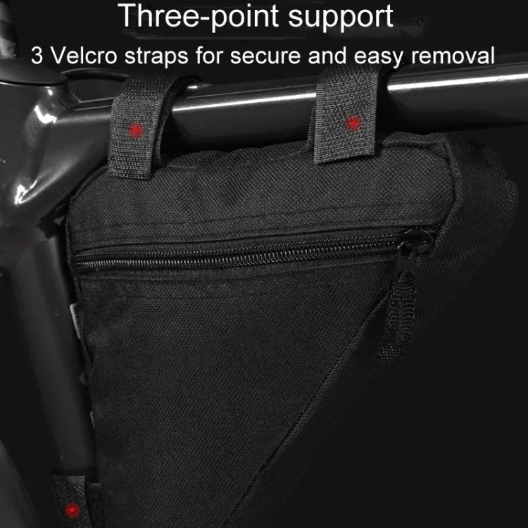 Large Capacity Bicycle Saddle Bag Outdoor Riding Triangle Toolkit(Black And Red)