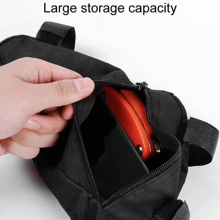 Large Capacity Bicycle Saddle Bag Outdoor Riding Triangle Toolkit(Black And Red)