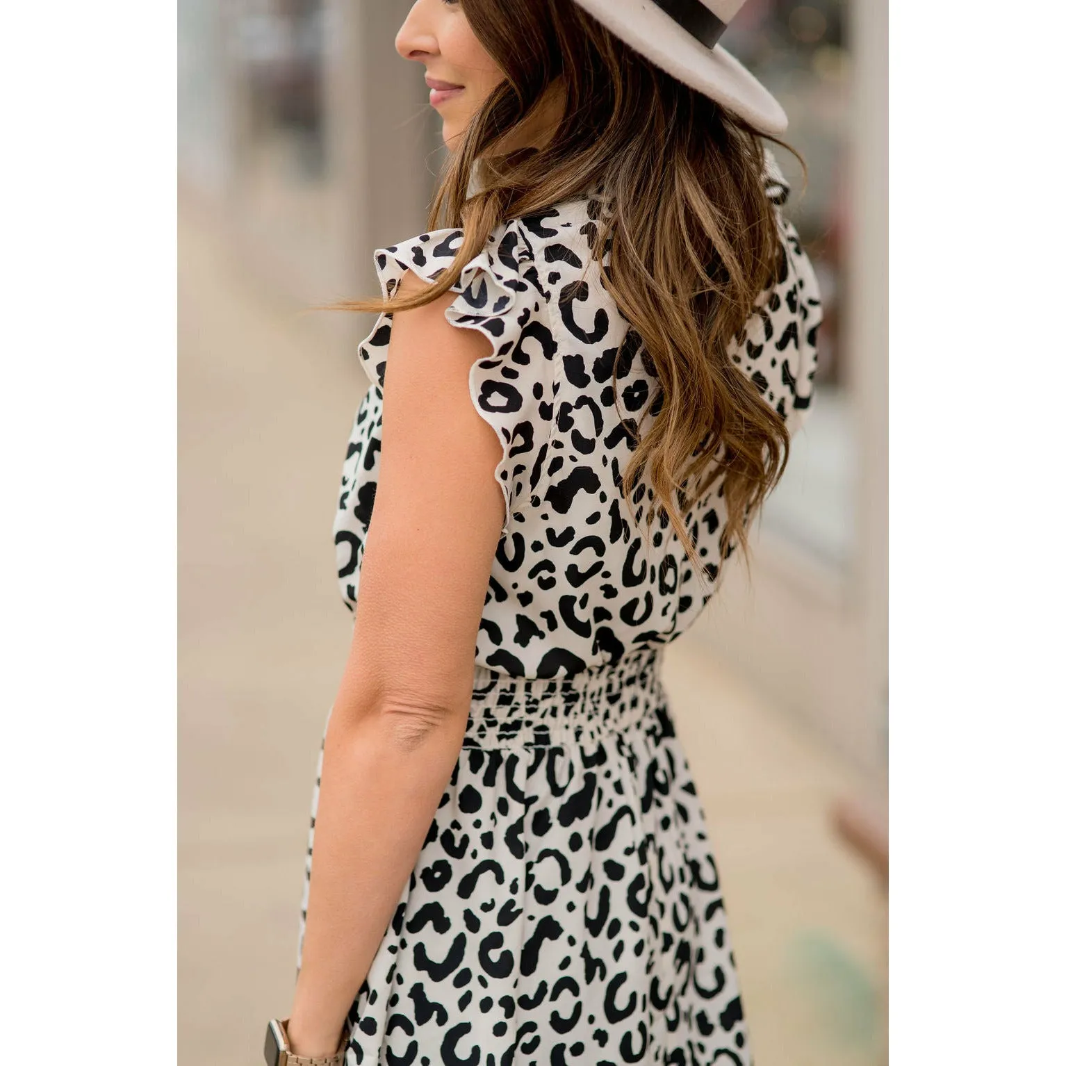 Leopard Drawstring Dress
