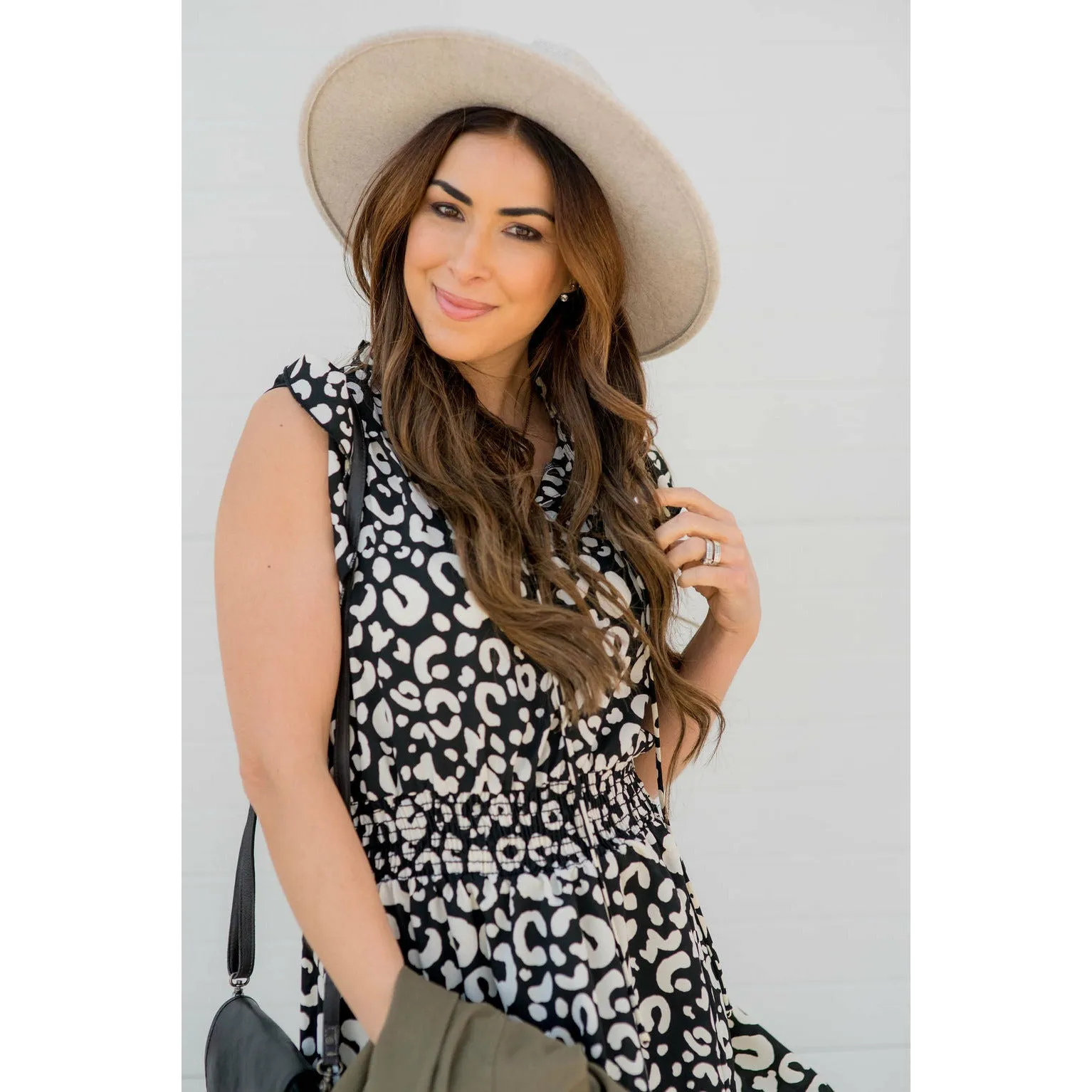 Leopard Drawstring Dress