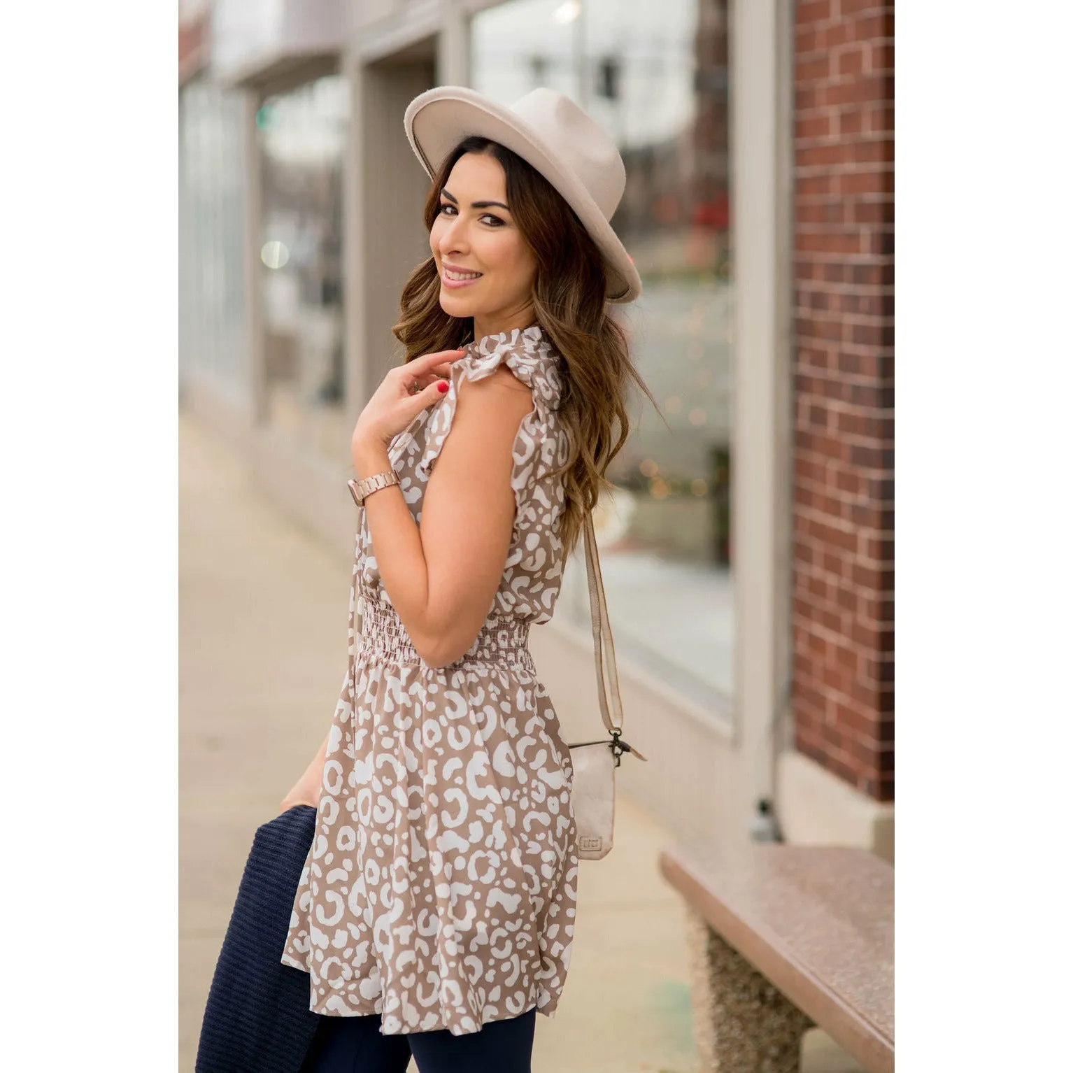Leopard Drawstring Dress