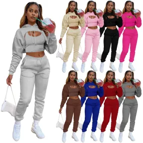 LovelyRLovely Drawstring Hoodie With Cotton Vest Suit