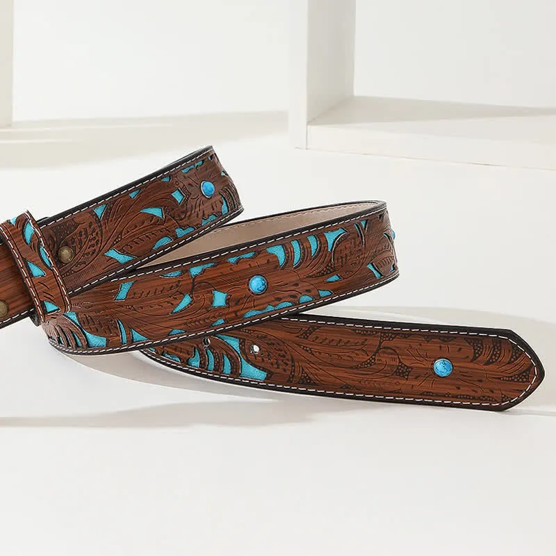 Men's DIY Piglet Hidden Folding Knife Leather Belt