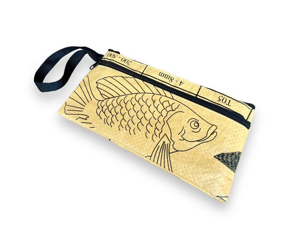 Nesting Upcycled Zip Pouch Cosmetic Bag Set, Sustainable, Saves Landfill Space