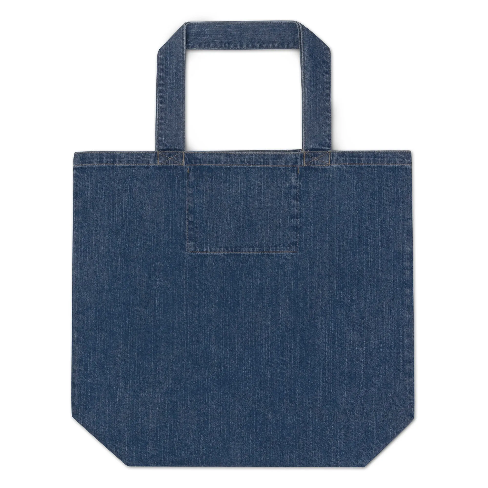 Organic denim tote bag, Cavalier King Charles Lovers