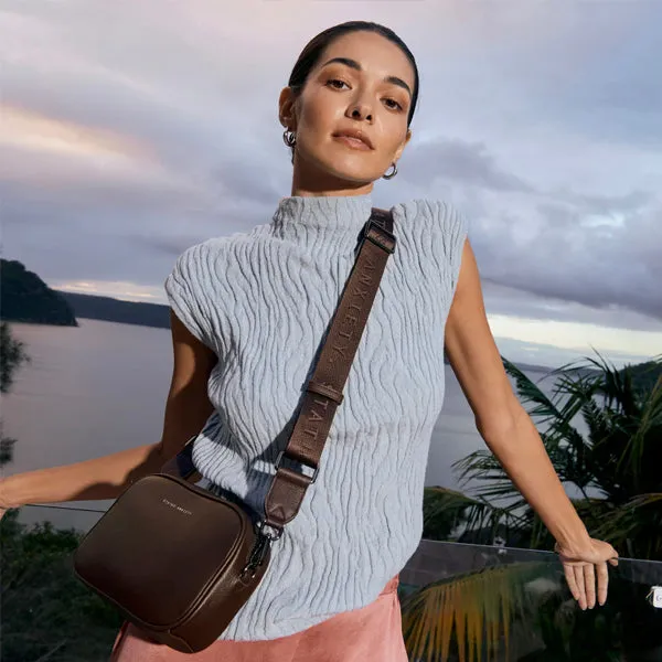 Plunder Bag with Webbed Strap - Cocoa