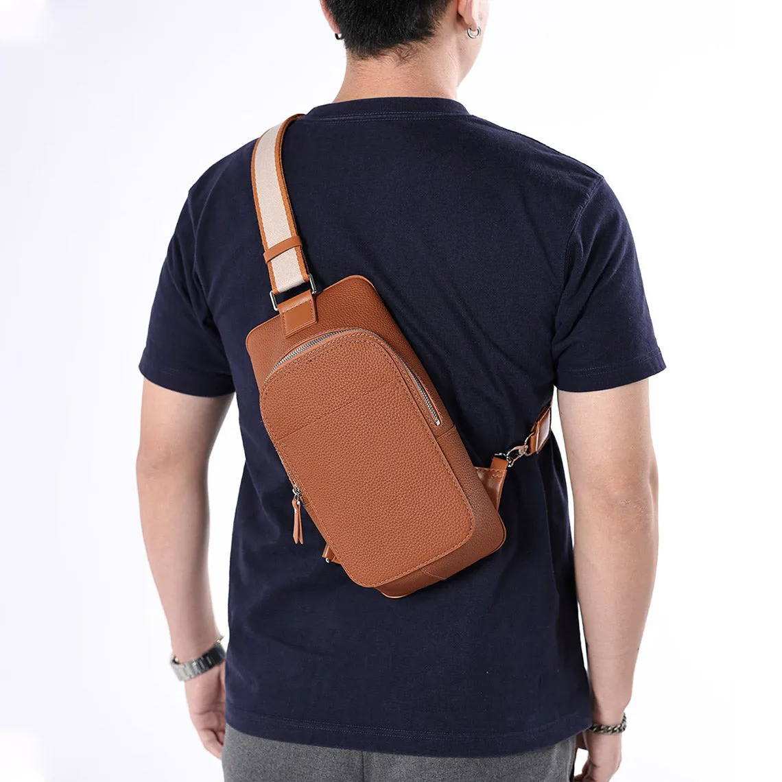 POPSEWING® Top Grain Leather Men Fanny Pack Waist Bag DIY Kit