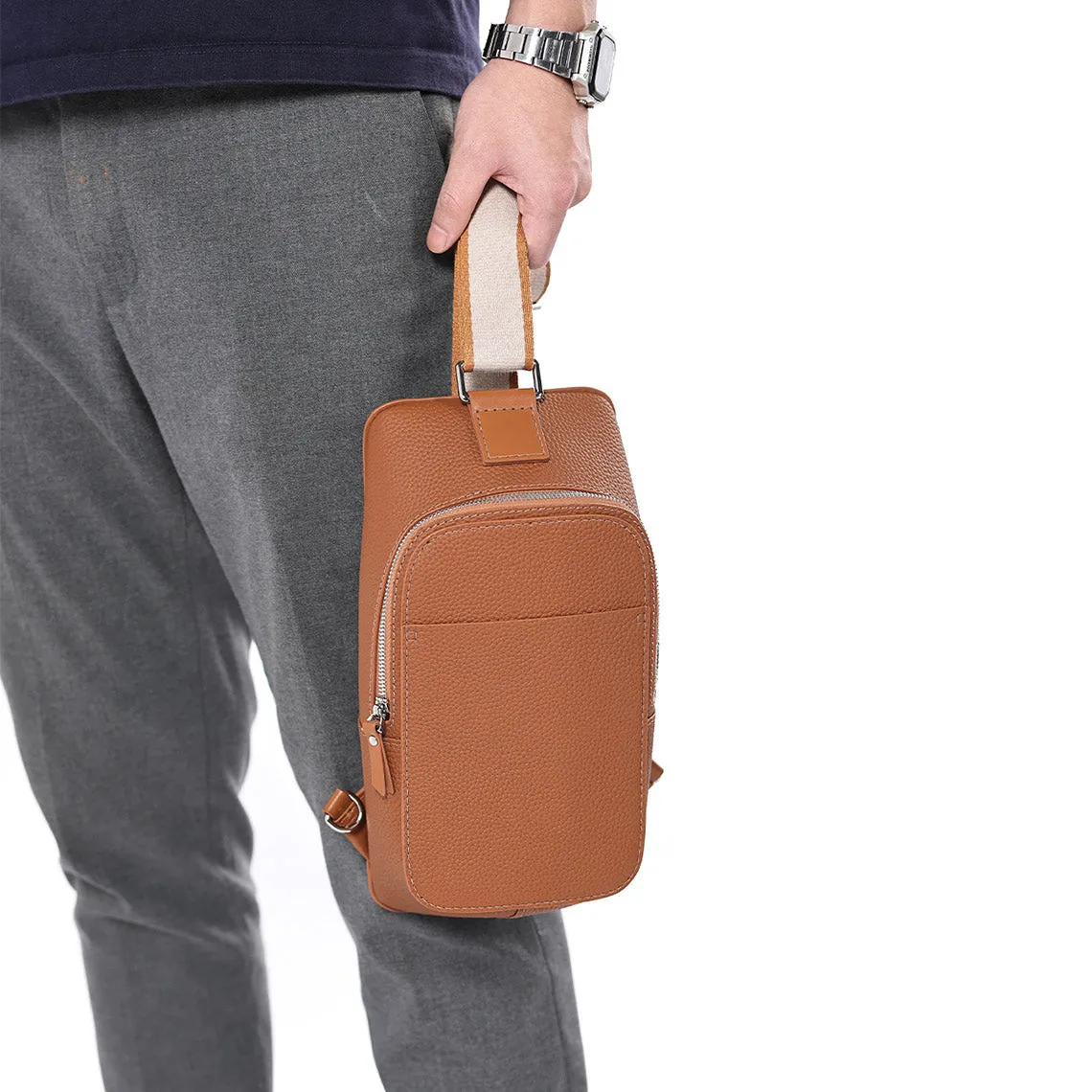 POPSEWING® Top Grain Leather Men Fanny Pack Waist Bag DIY Kit