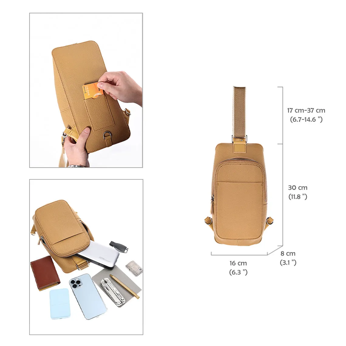POPSEWING® Top Grain Leather Men Fanny Pack Waist Bag DIY Kit